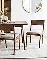 Ruokatuolisetti 2 kpl ENOLA Puu Ruskea/vaaleanbeige