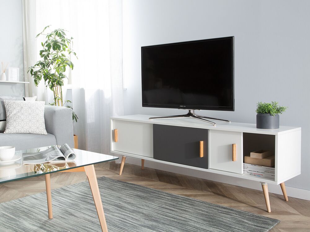 TV-benk INDIANA Hvit