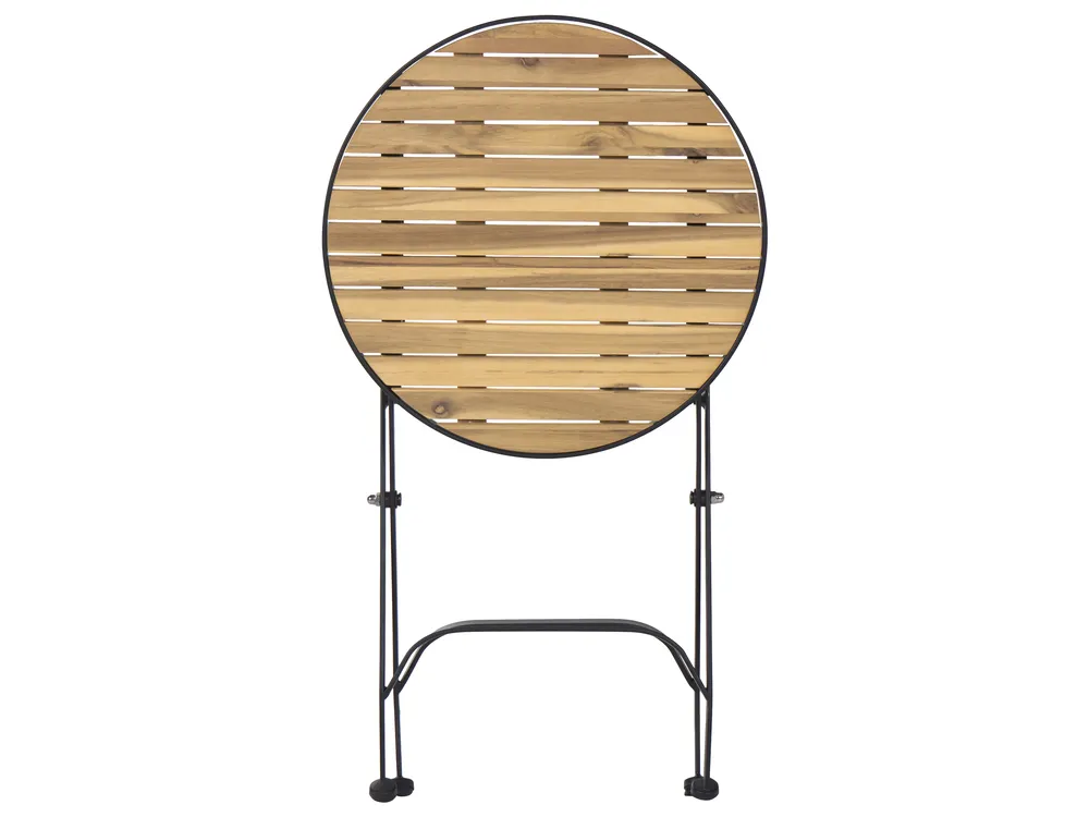 Garden Side Table LASCARI 45 cm 45 cm Acacia Wood Light Brown_1074919