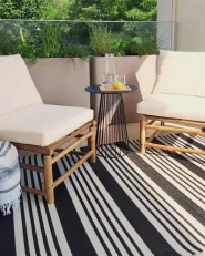 Outdoor Rug DELHI Black 120 x 180 cm_957825