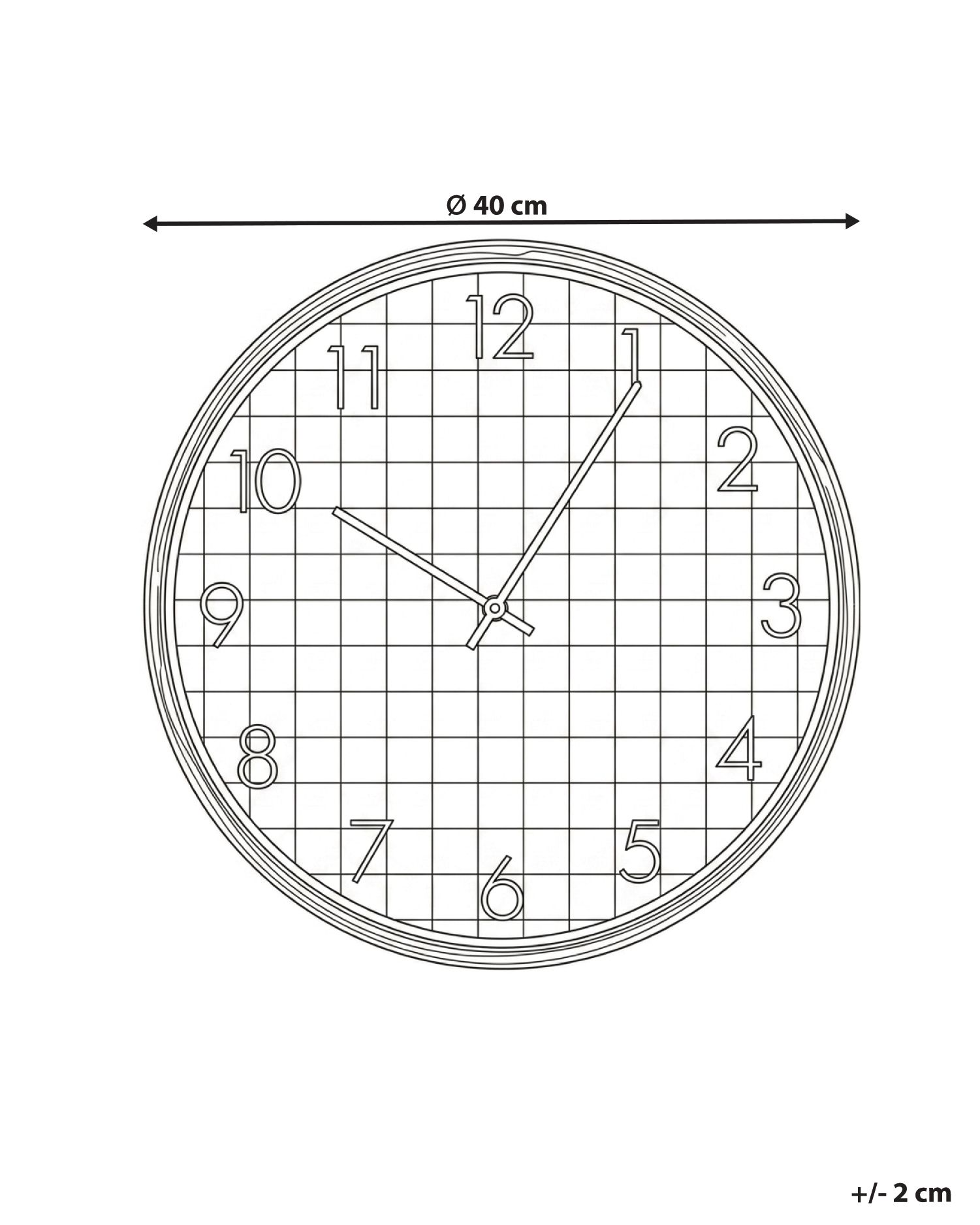 Veggklokke CREUSE 40 cm Hvit_1149446