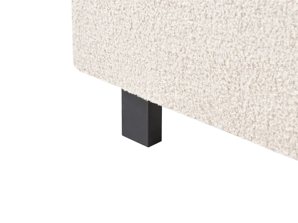 Säng med lamellram Bouclé ALBI 120 x 200 cm Off-White_1060923