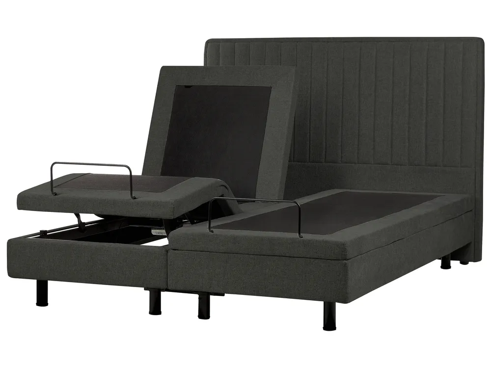 Justerbar säng  DUKE II 160 x 200 cm Mörkgrå_987365
