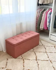 Storage Ottoman OREM Fabric Pink_1110165