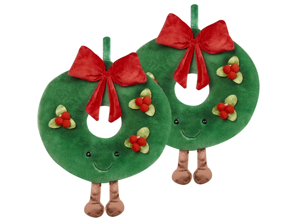 Set of 2 Decorative Cushions BONBON 45 x 45 cm Green
