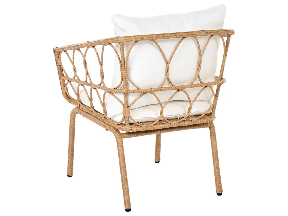 Bistro Set FERLA PE Rattan Light Brown_1079353