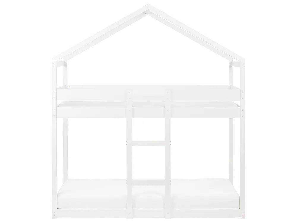 Våningssäng Hus Furu LABATUT 90 x 200 cm Vit_911508