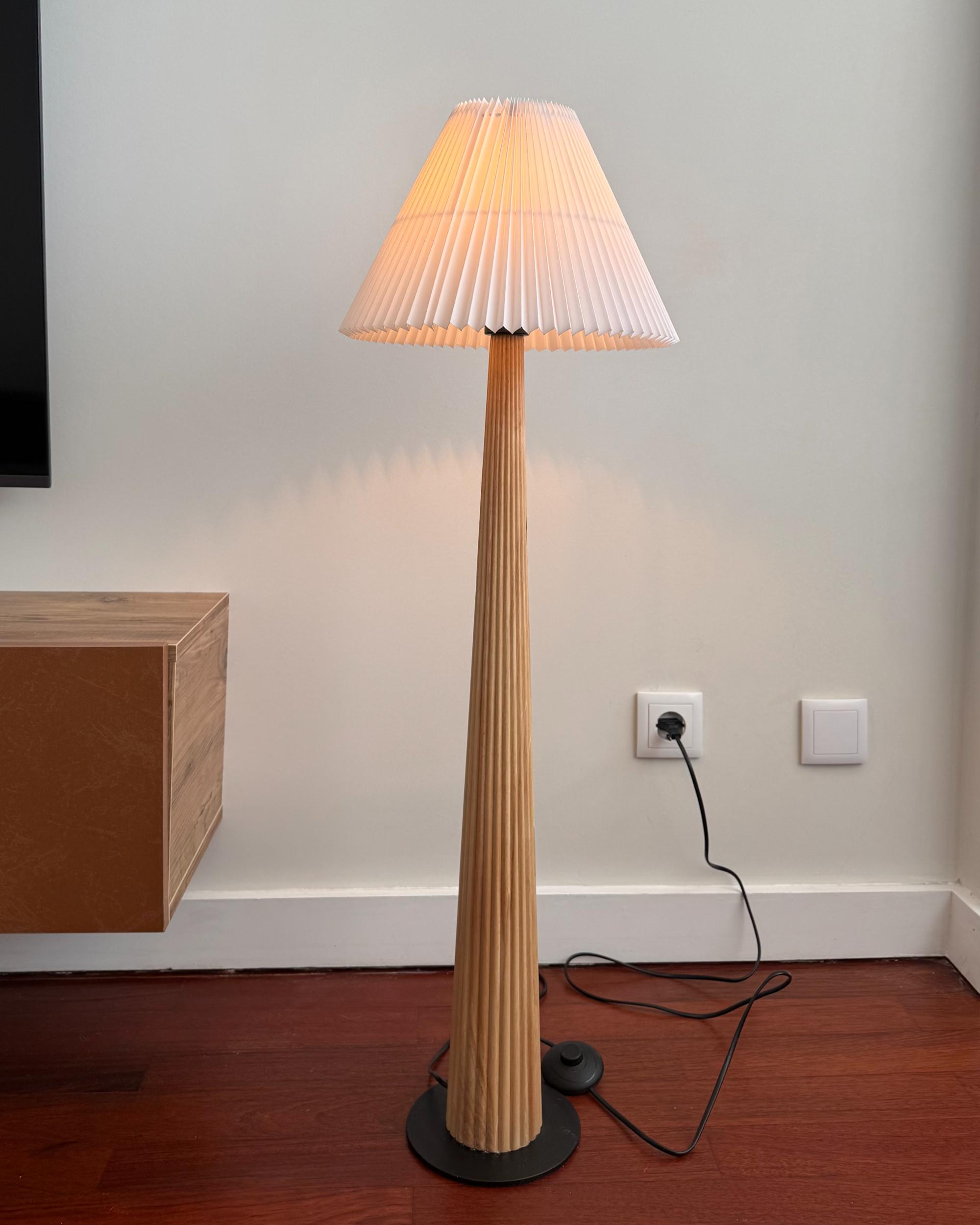 Floor Lamp ALIGIDE Wood Natural_1046105