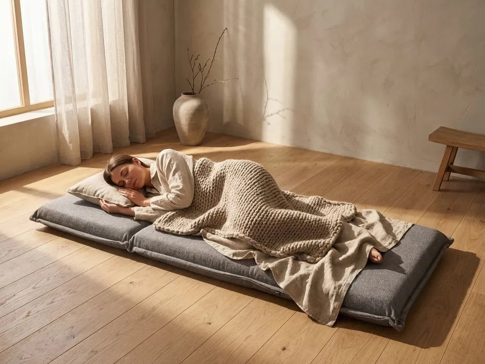 Single Sofa Bed DELLEN Fabric Dark Grey