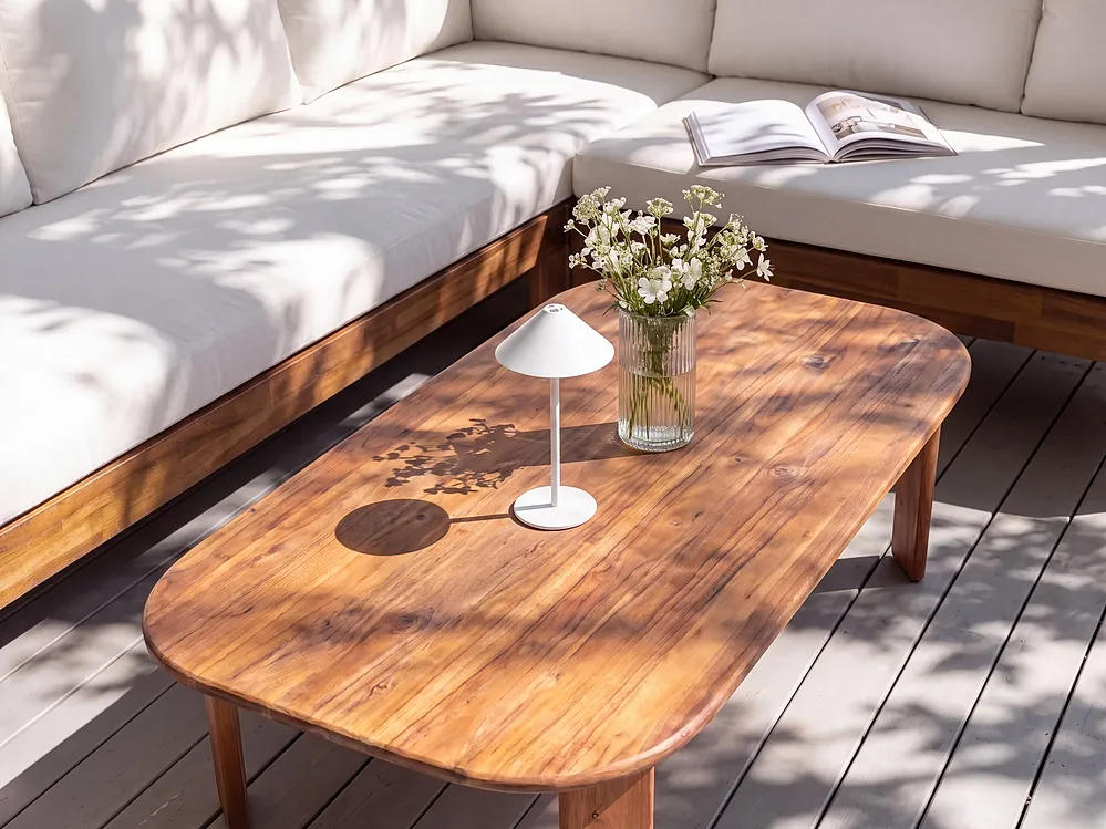 Garden Coffee Table TALSANO 120 cm 80 cm Acacia Wood Brown_1154682