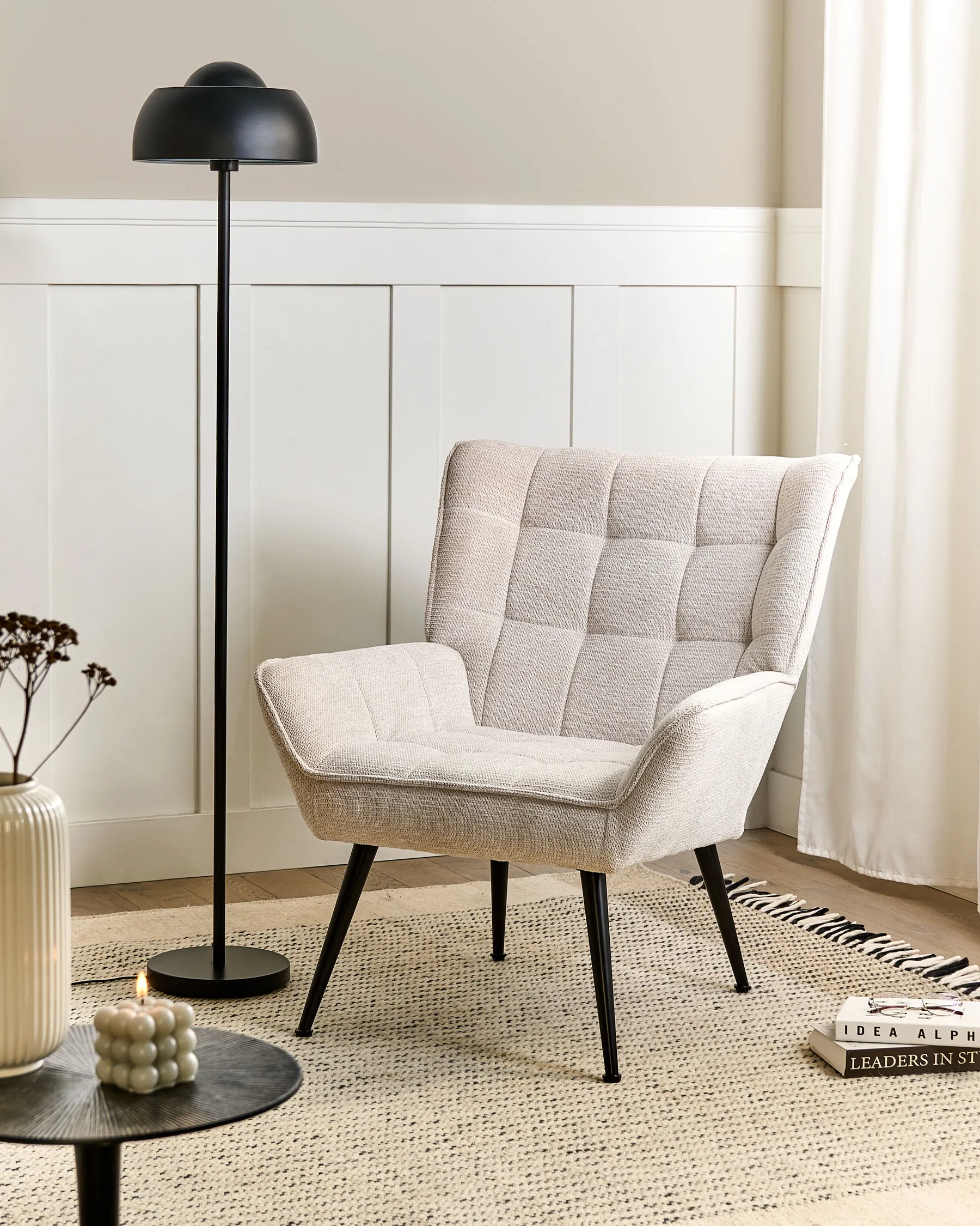 Armchair BELLINGMO Fabric Light Beige_1012232