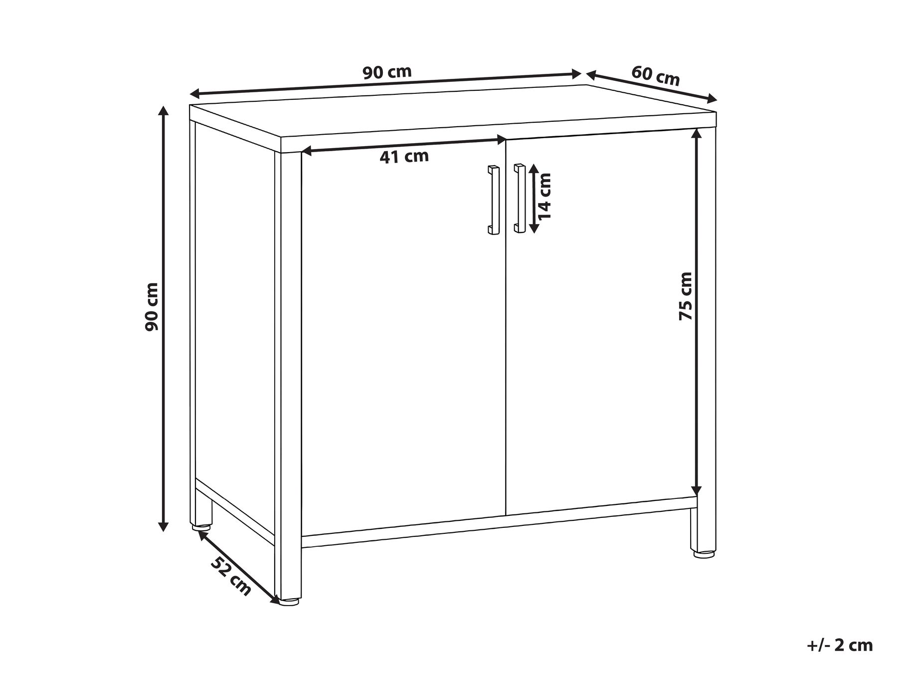 Outdoor Kitchen Cabinet ROCHA Graphite Grey Metal_1079745