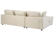 Hörnsoffa 4-sits KOHLO med fotpall Ljusbeige Högervänd_945044