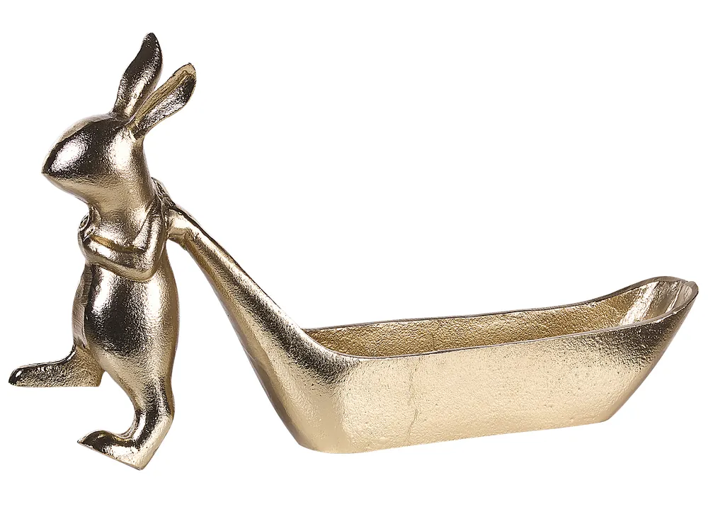 Trinket Dish Rabbit PROGO Metal Gold