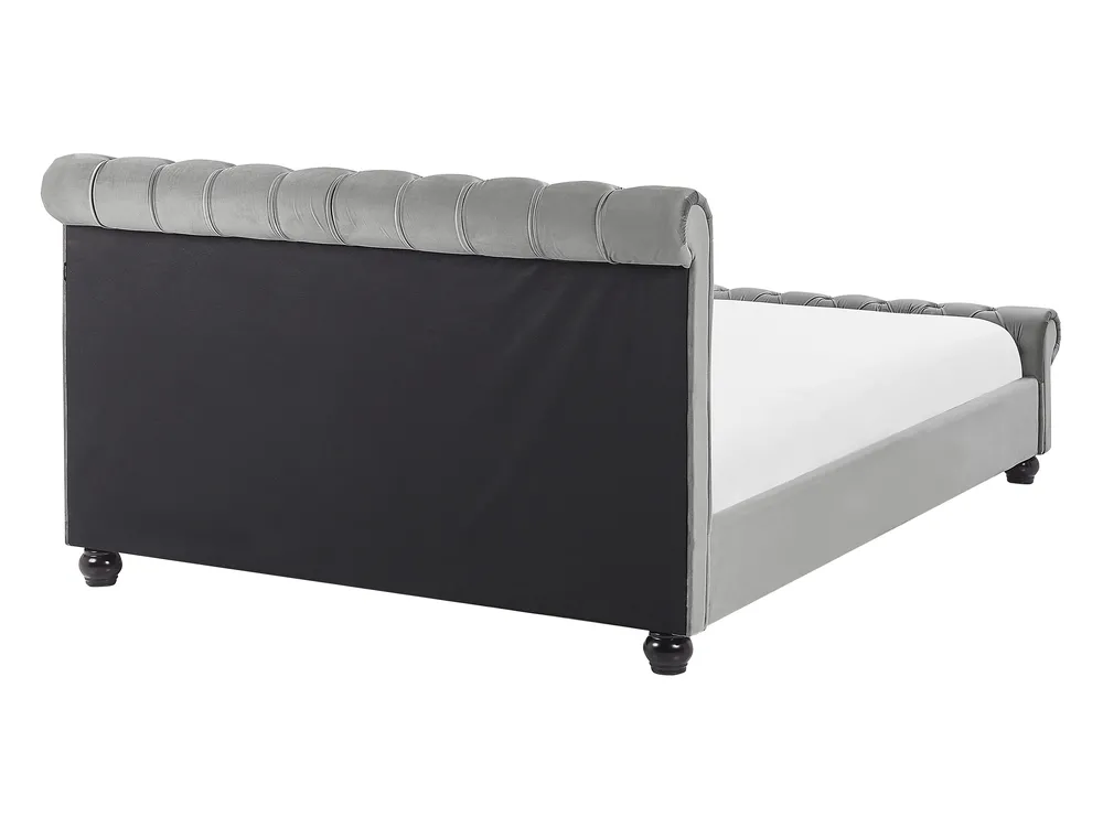 Bed Velvet AVALLON 140 x 200 cm (EU Double) Grey_844238