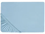 Fitted Sheet HOFUF 200 x 200 cm Cotton Light Blue_815974