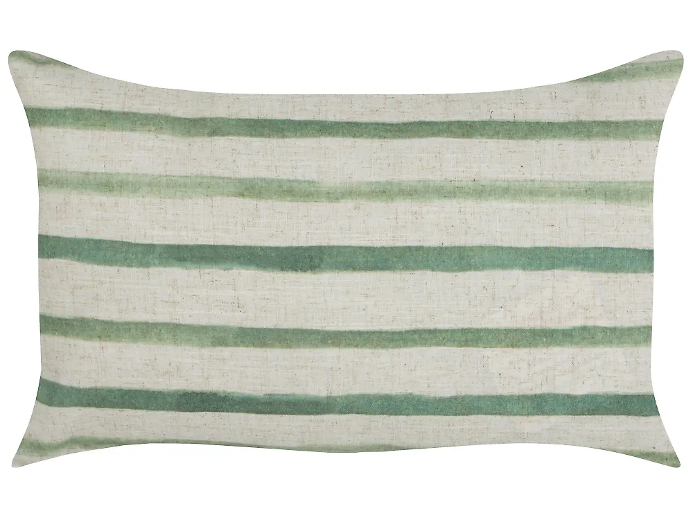 Set med 2 prydnadskuddar KAFRA 30 x 50 cm Grön Randigt_902161