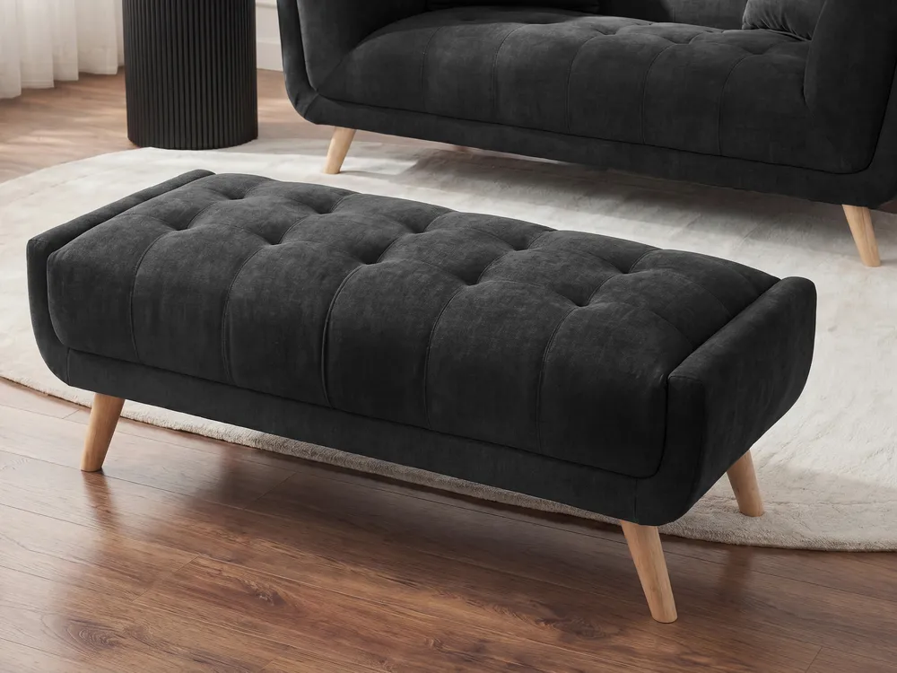 Ottoman HABO Fabric Black