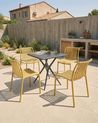 Set of 4 Garden Chairs ARICCIA Mustard