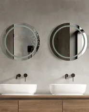 LED Bathroom Mirror COURSEULLES 79 cm 79 cm Silver_837531