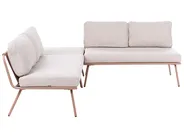 Trädgårdshörnsoffa med bord 4-sits CACCAMO Beige_1064176