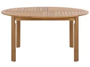 Garden Dining Set 6 Seater TOLVE with Parasol (12 Options) Acacia Wood Brown_863814