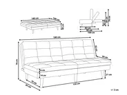 Sofa Bed 3 Seater RONNE Fabric Navy Blue_770559