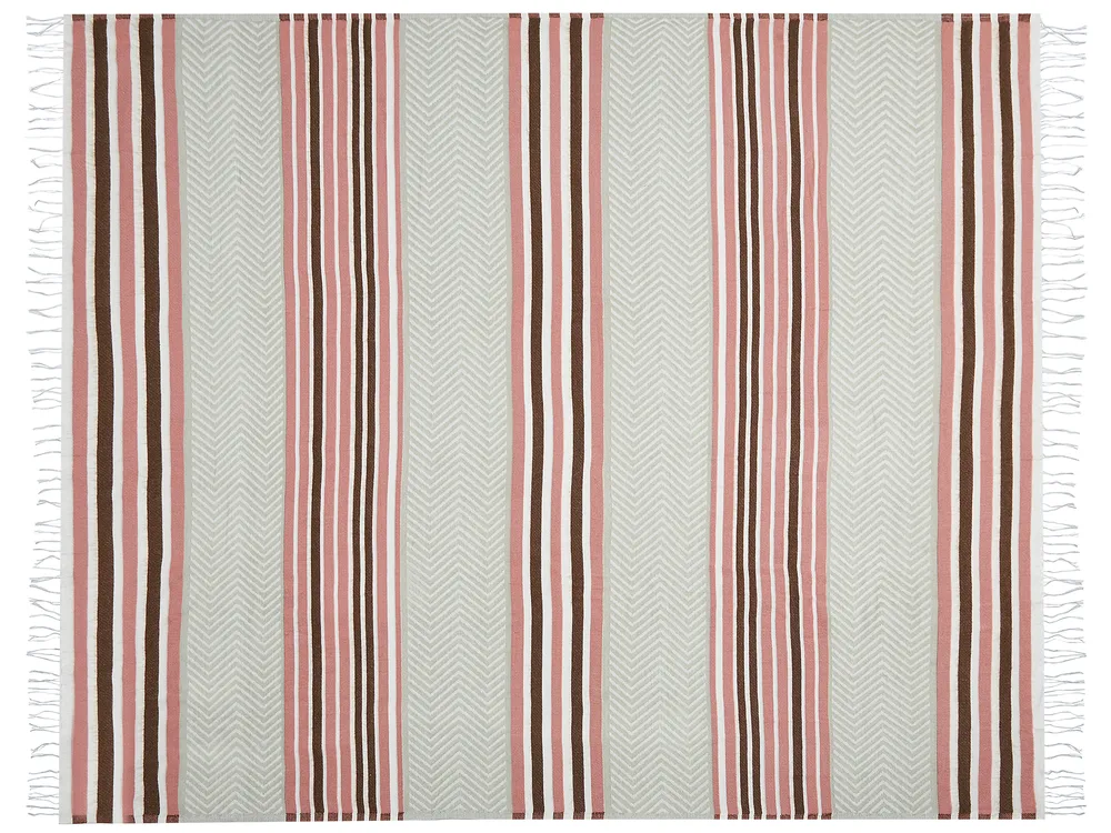 Blanket MAGAR Fabric 130 x 170 cm Beige_834727
