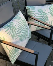 Set of 2 Outdoor Cushions POGGIO Plant Pattern 40 x 60 cm Green_1001034