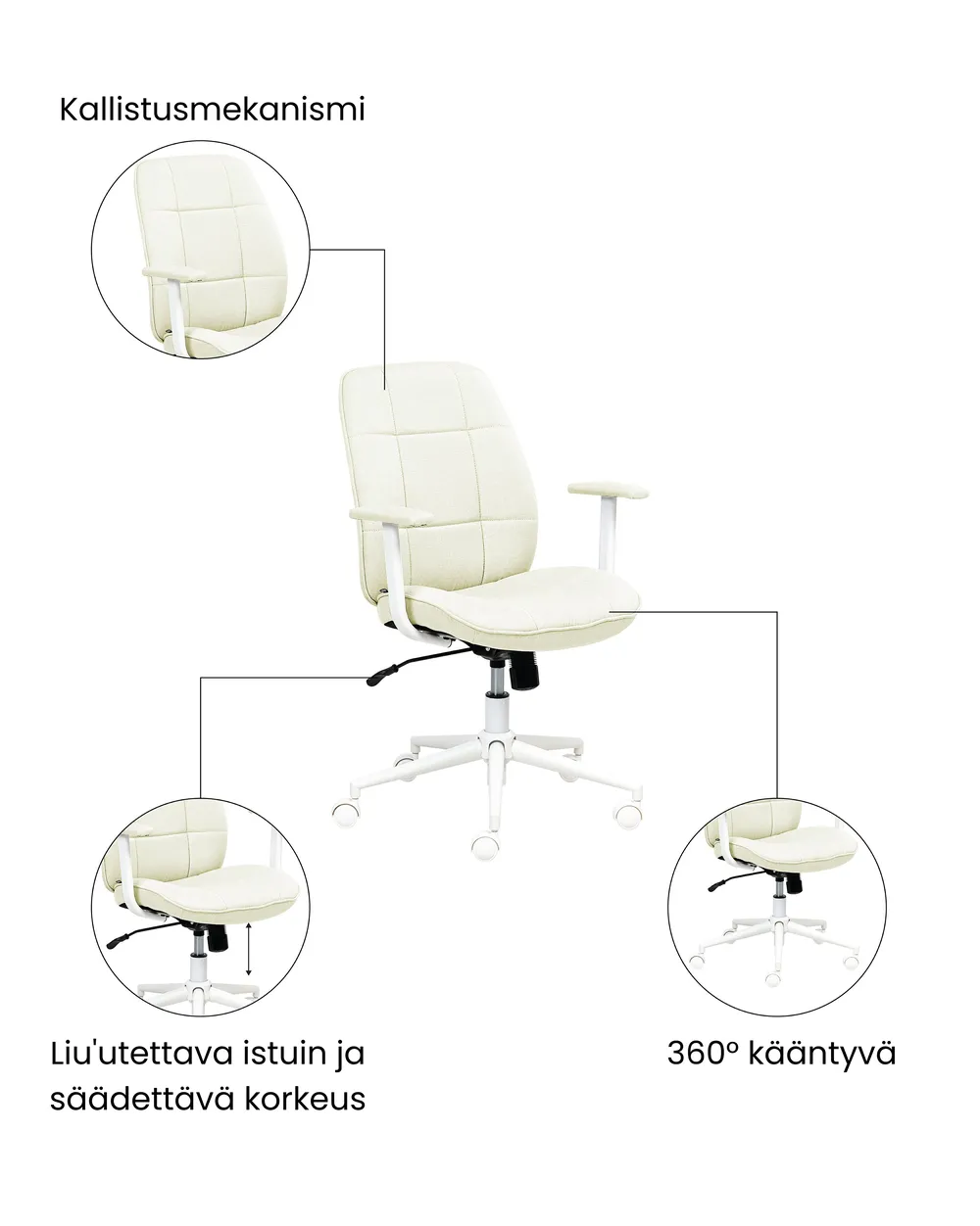 Toimistotuoli CARLTON Kangas Mintunvihreä_1059690