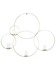 Seinäkynttelikkö BURU 80 cm Metalli Kulta_826473