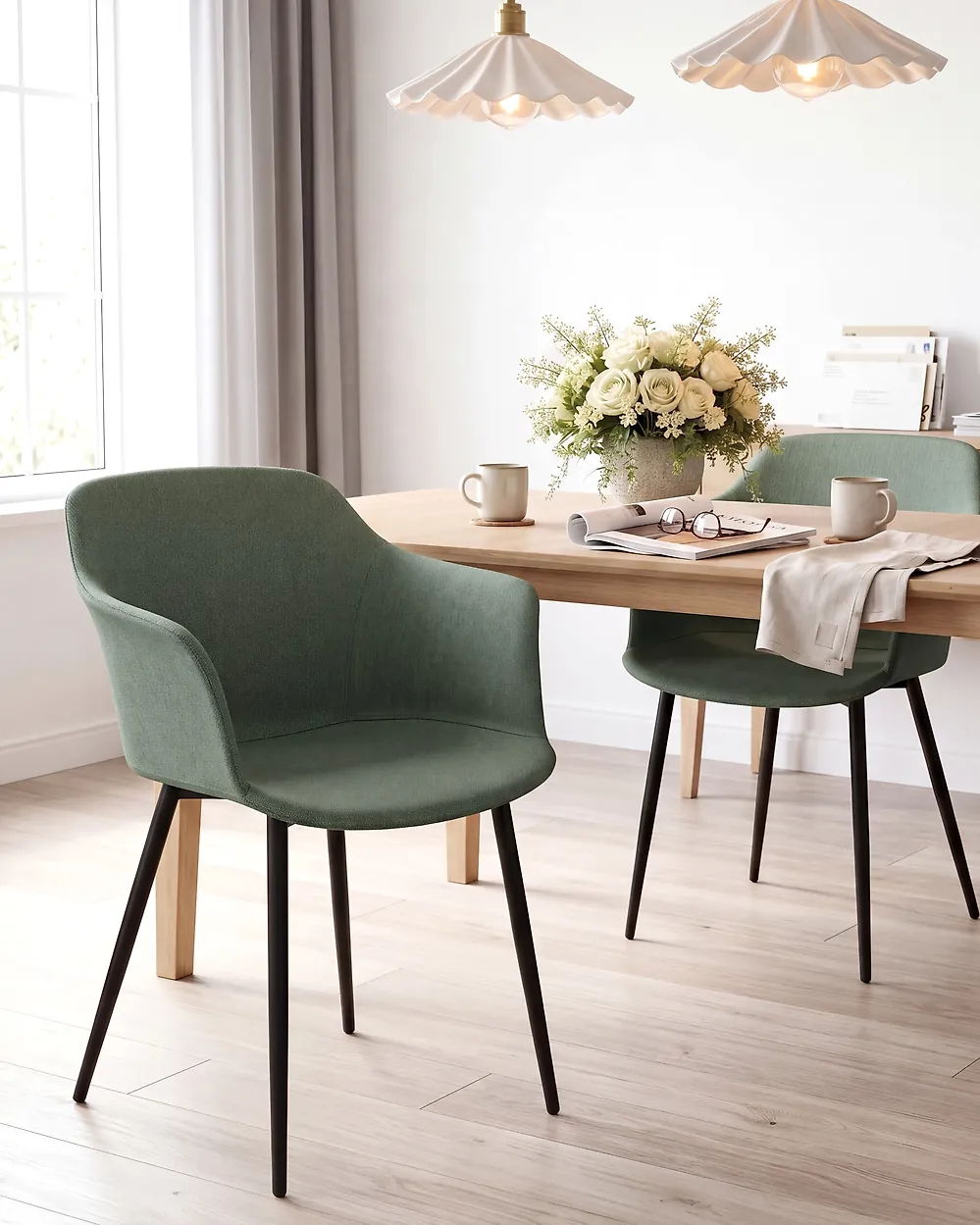 Set med 2 matstolar ELIM Mörkgrön_1174654