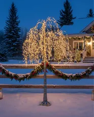 Outdoor Decoration LED NILLAKA 145 cm Tree Silver_1015266