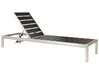 Sun Lounger NARDO Reclining Metal Black/ Silver