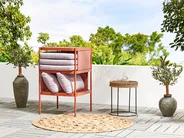 Loungesett til hagen med bord 2-seters TERRACINA Metall Oransje_826666
