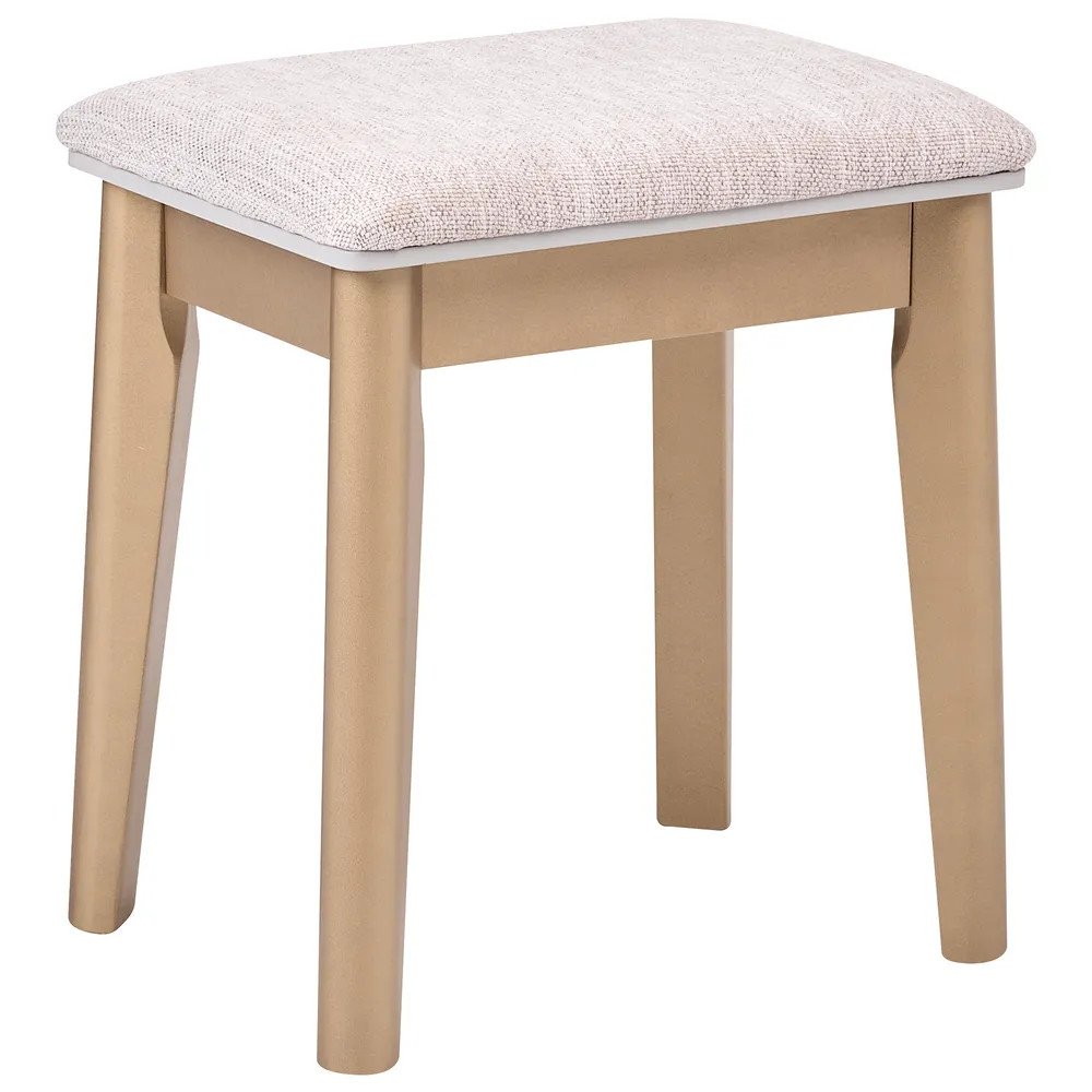 Dressing Table with Mirror and Stool FEDRY LED Grey_1107859