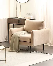 Lenestol VINTERBRO Fløyel Beige_1188413