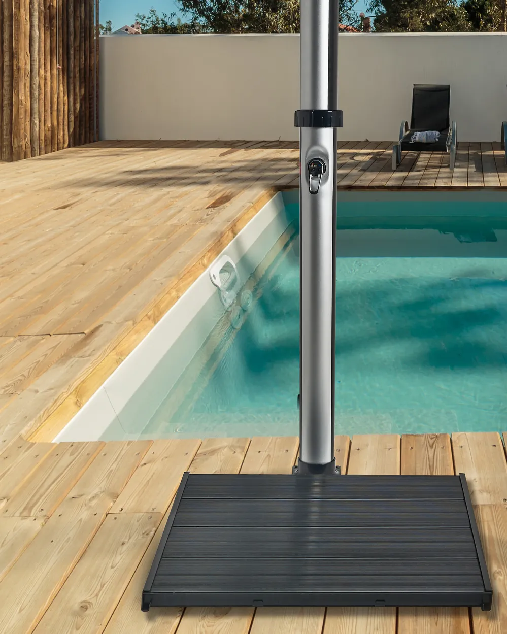 Outdoor Shower Floor SILLUSTANI Black
