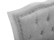 Ottoman Bed METZ Fabric Light Grey 90 x 200 cm (EU Single)_799480