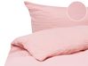 Duvet Cover Set SUMNER 150 x 200 cm Cotton Muslin Pastel Pink