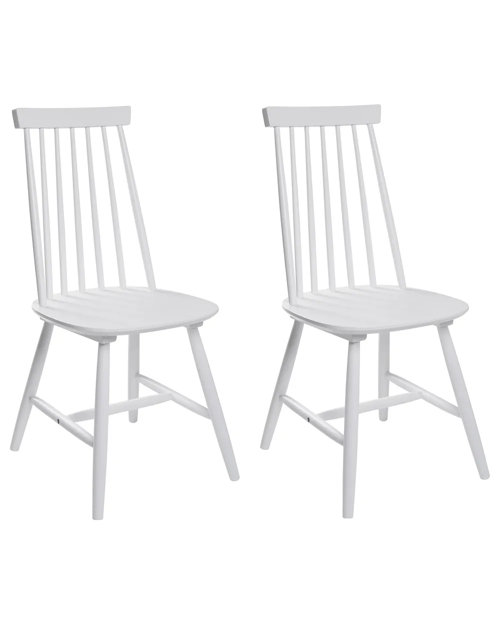 Set of 2 Dining Chairs BURBANK Wood White