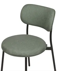 Set of 2 Dining Chairs CASEY Fabric Dark Green_884564