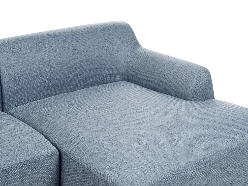 Corner Sofa 3 Seater SOSJO Fabric Blue Left Hand_941028