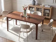Matbord DELMAS Mörk askfanér 160 cm 90 cm_1101097
