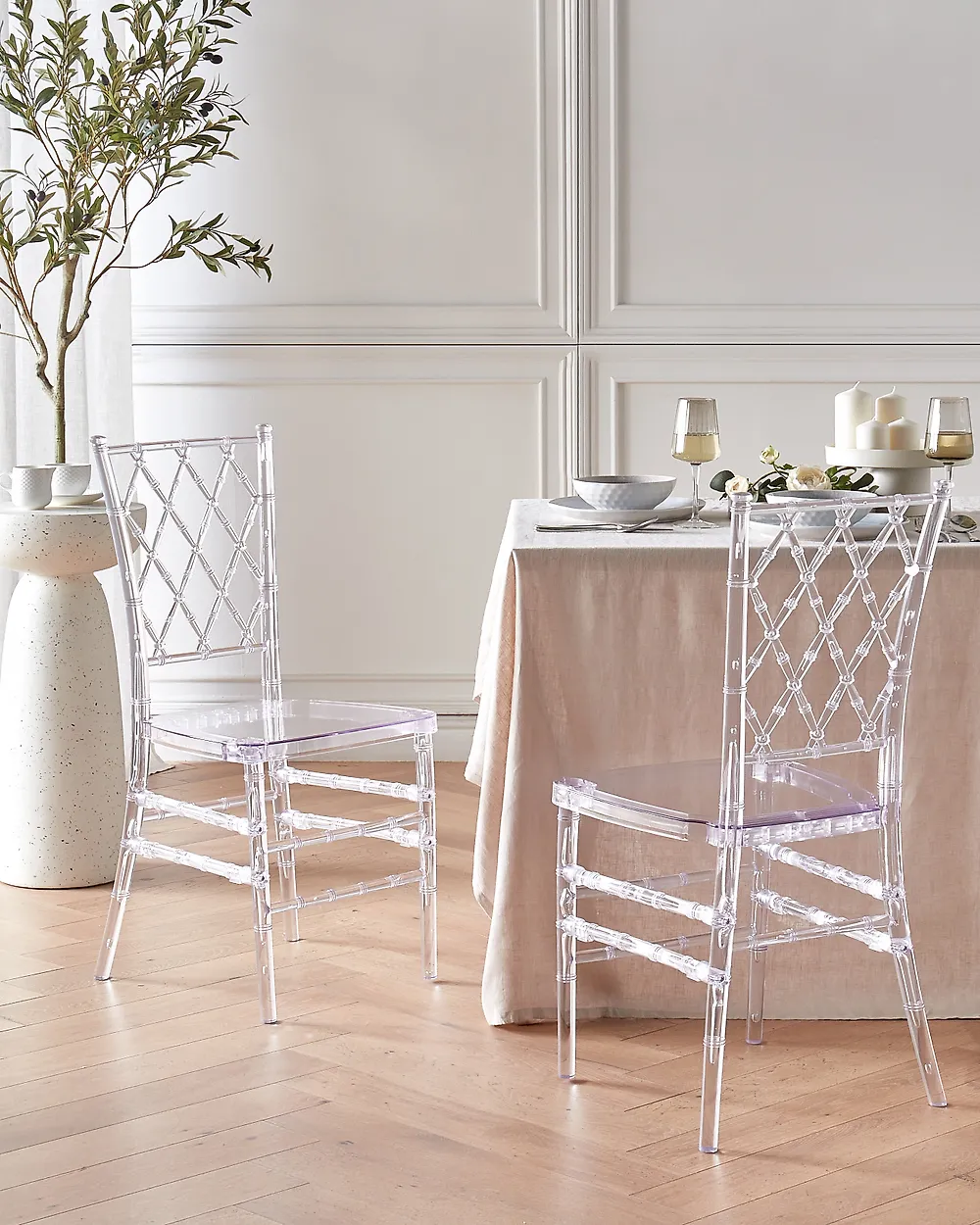 Set of 2 Dining Chairs CLARION Transparent_1177888