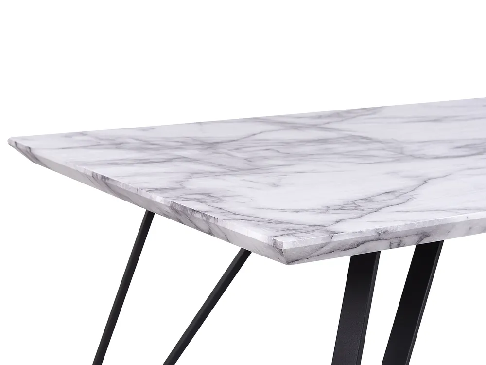 Matbord MOLDEN Marmor/ Svart 150 cm 80 cm_790643