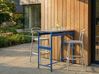 Outdoor Bar Table MAENZA 120 cm 40 cm Metal Blue