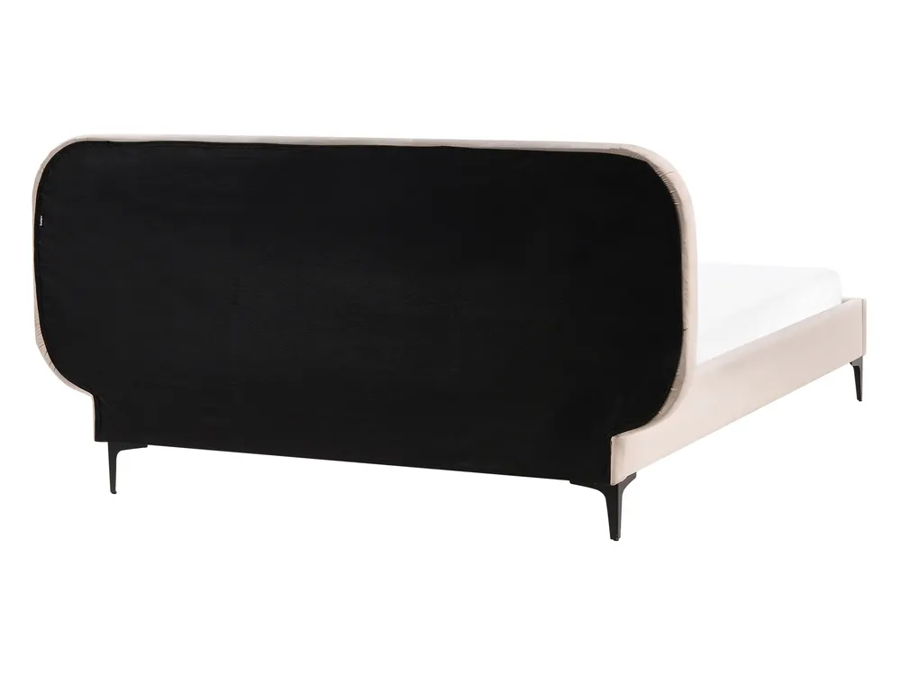 Sänky Sametti SUZETTE 140 x 200 cm Vaaleanbeige_916025