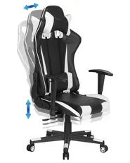Kontorsstol GAMER Konstläder Vit_756245
