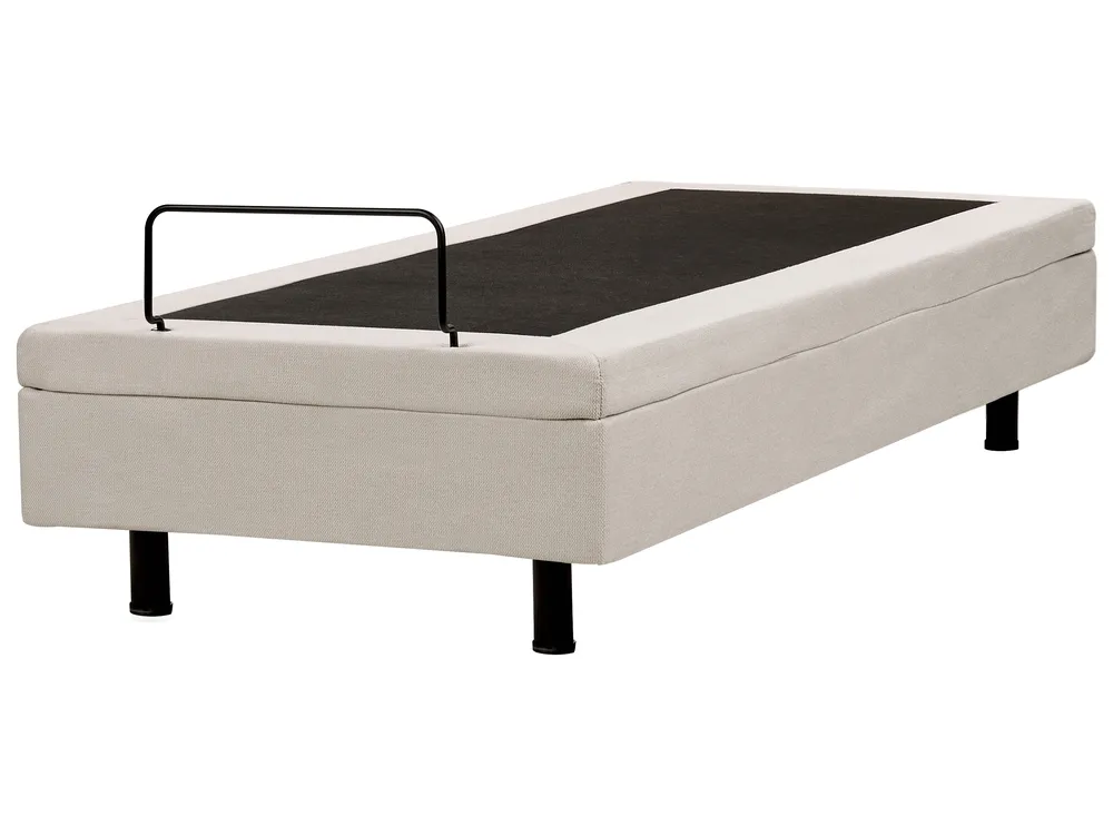 Säädettävä sänky ilman sängynpäätyä kangas DUKE II 80 x 200 cm Vaaleanbeige_952167